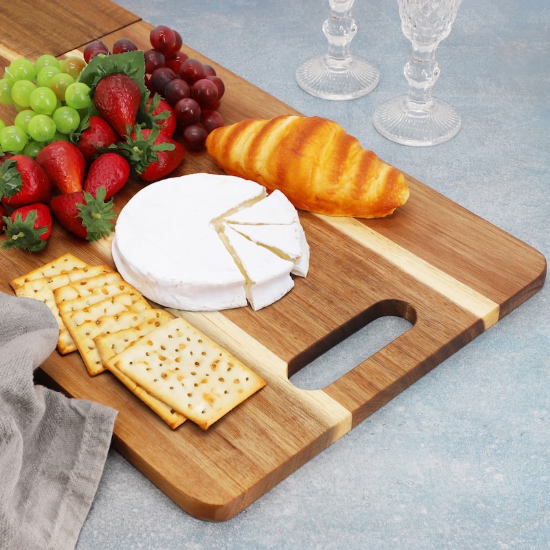 MegaChef 33 x 12 Inch Acacia Wood Folding Charcuterie Serving Board