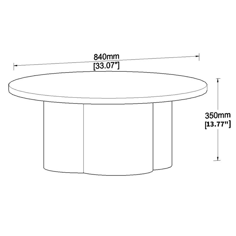 Round Coffee Table, Modern Accent Tea Table for Bedroom, Living Room, Office Apartment