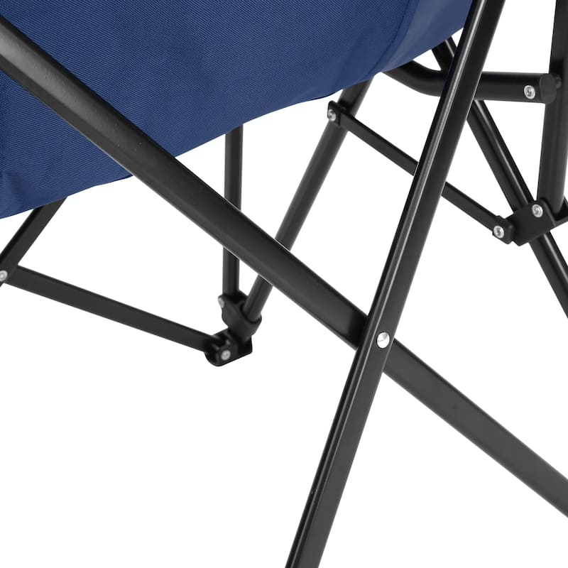 Portable Folding Lounge Chair with Cup Holder - Breathable & Durable