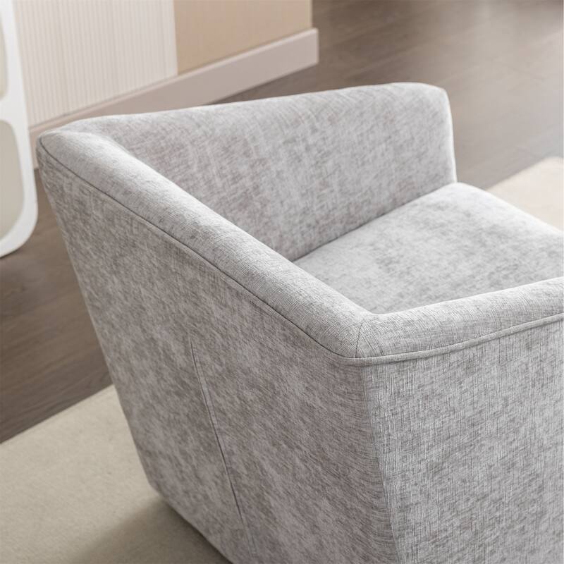 Nice Modern Upholstered Barrel Armchair 360° Swivel