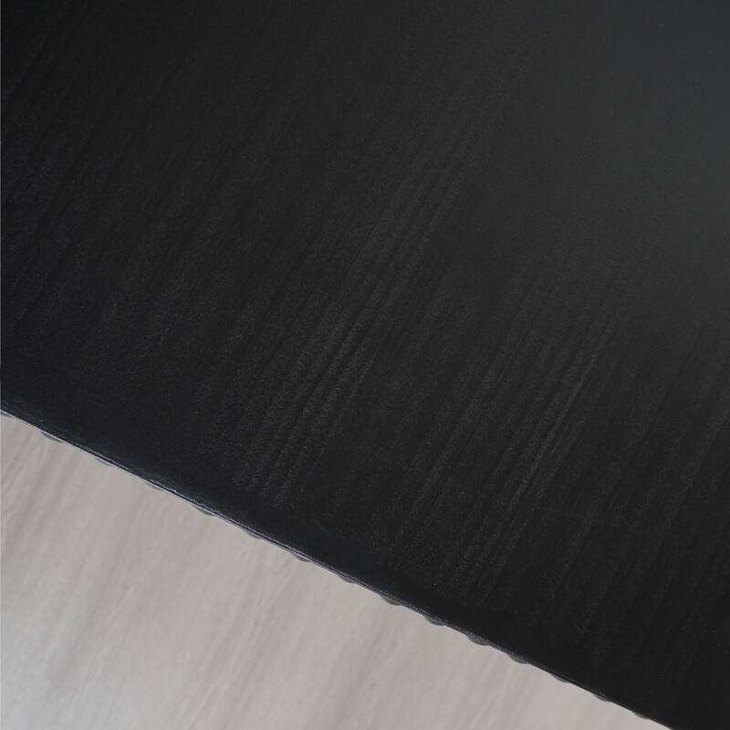59" Black Wood Console Table with Wood Beads