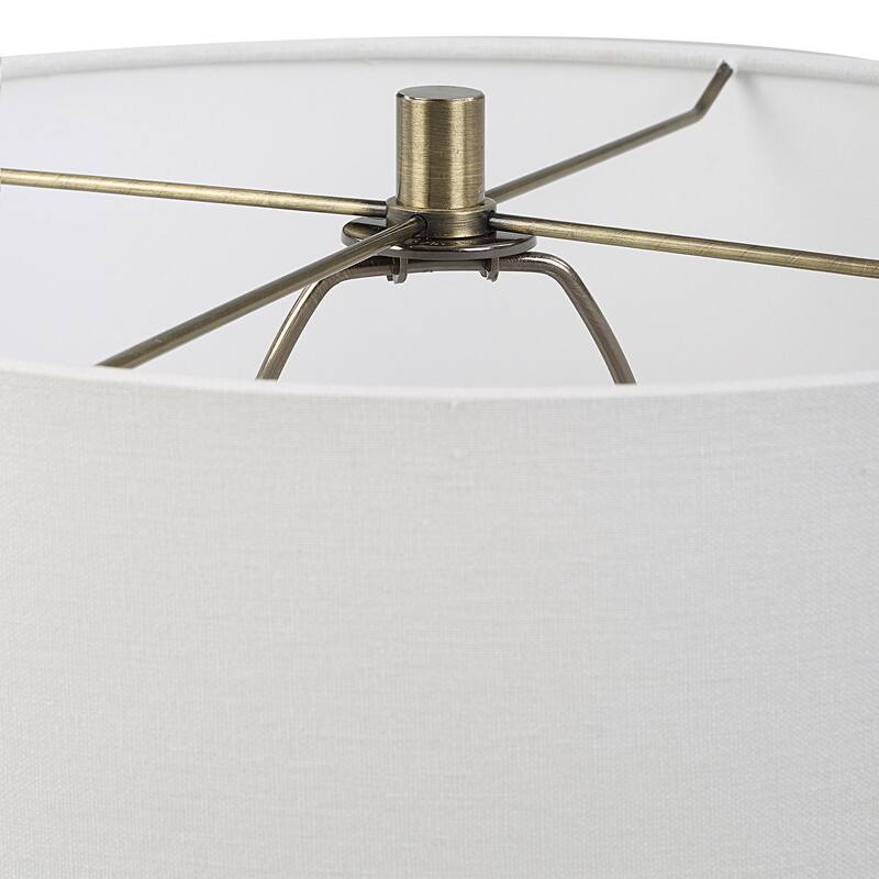 The Gray Barn Green Textured Ceramic Brushed Brass Table Lamp