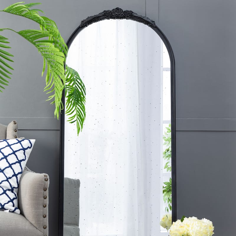 30" x 65" Hand Carved Rose Antique Mirror Frame