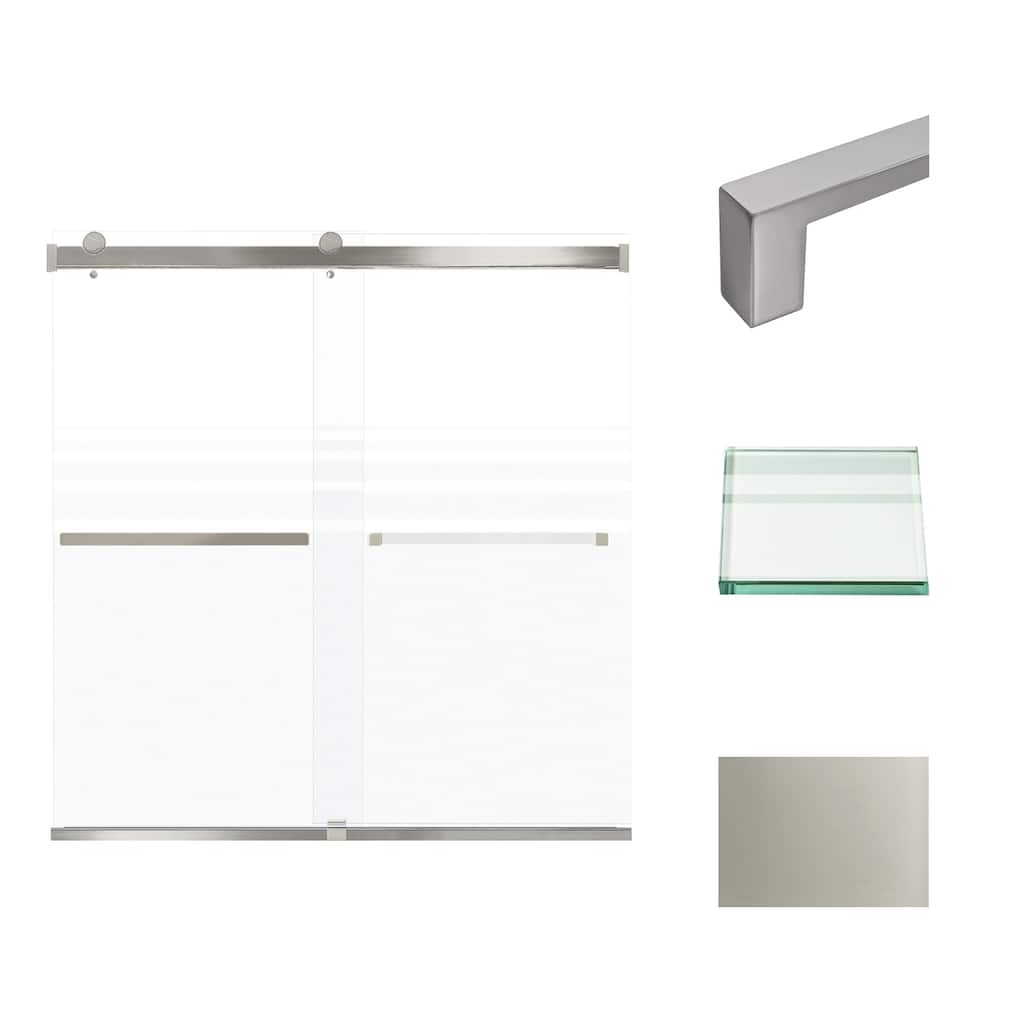 Transolid BRP606208F-S 62" High x 60" Wide Bypass Frameless Shower