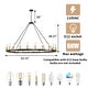 preview thumbnail 12 of 16, 54-inch Round Wagon Wheel 24-light Chandelier