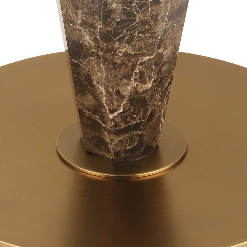 Uttermost Tyree Brown Marble Floor Lamp