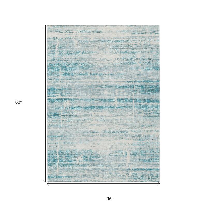 HomeRoots Abstract Transitional Rectangle Outdoor Rug