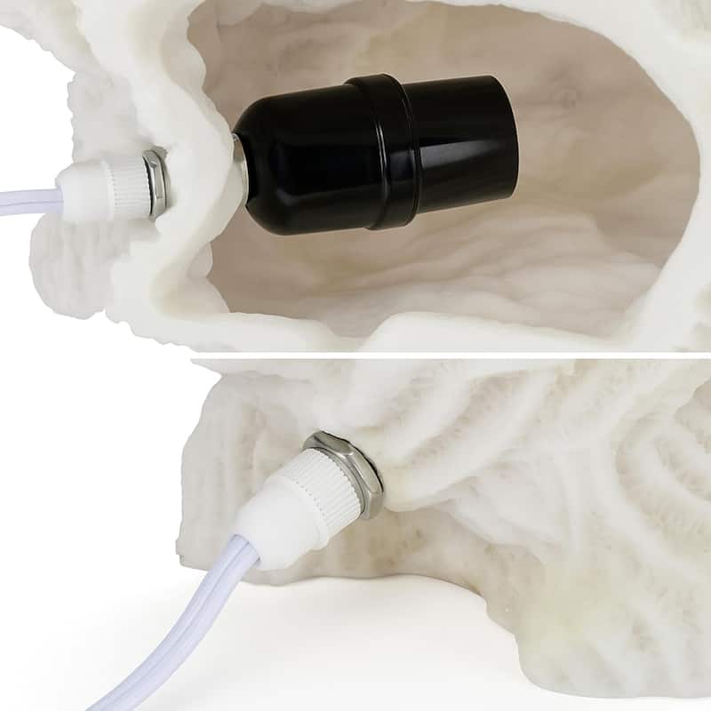 Coral Cloud Table Lamp Sculpted Sandstone Organic Accent Lighting