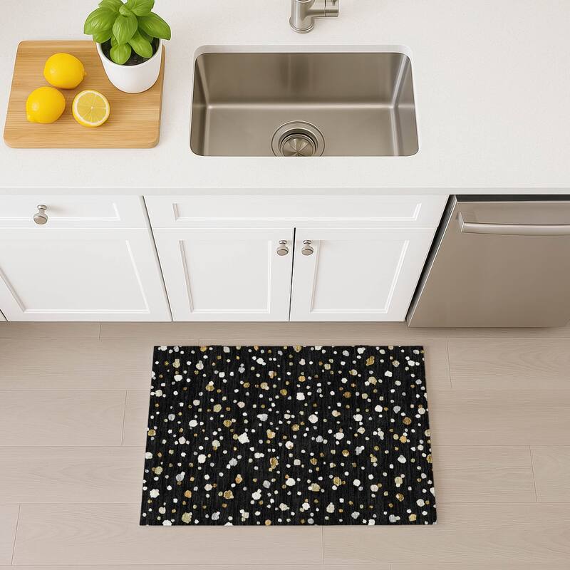 Machine Washable Indoor/ Outdoor Contemporary Sheinelle Chantille Rug
