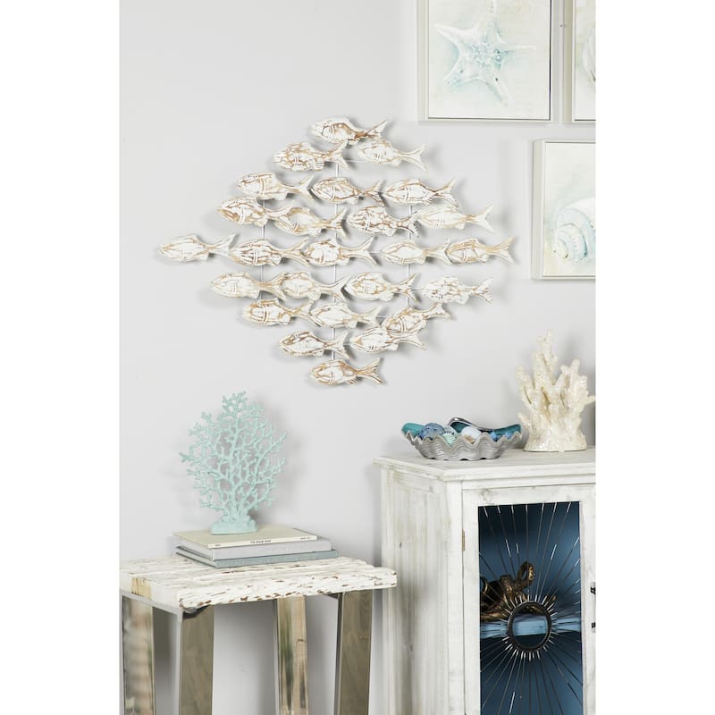 Wood Fish Handmade Home Wall Decor - White - Roche River Decor