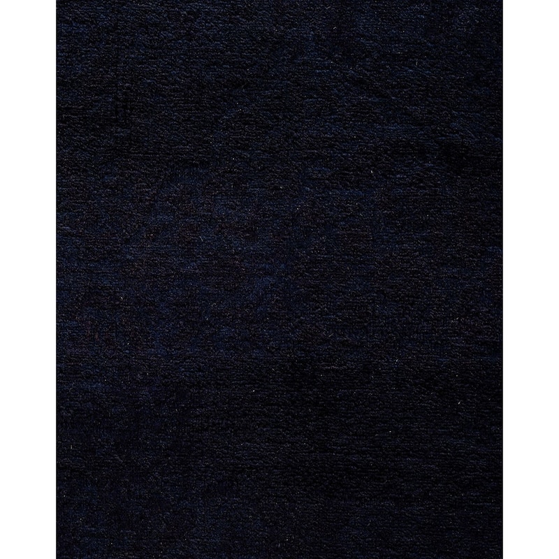 Overton Hand Knotted Wool Vintage Inspired Modern Contemporary Overdyed Purple Area Rug - 12' 3" x 15' 7"