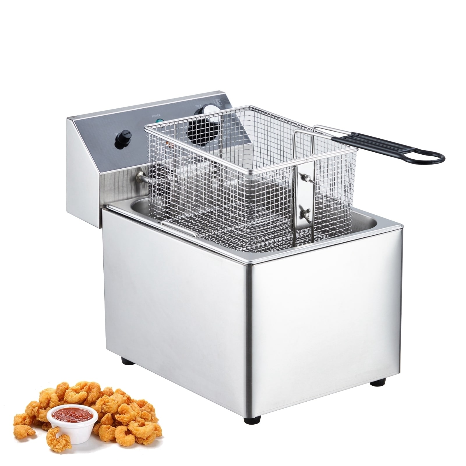 Electric deep fryer 12l 5000w deep fryer with basket stainless steel double cylinder oil fryer cooking equipment cheap