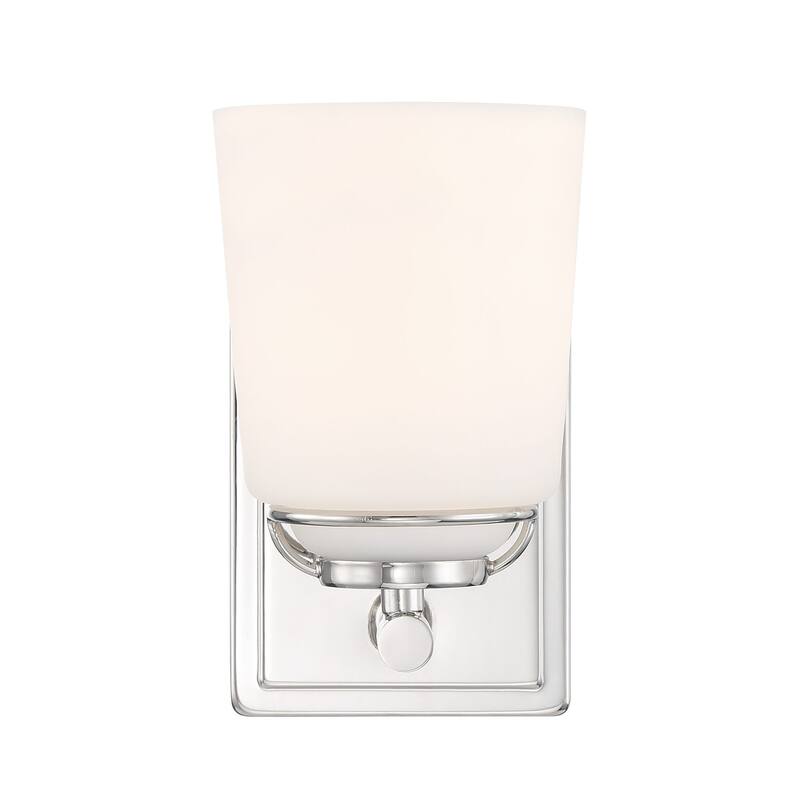 Stella 8 in. 1-Light Polished Nickel Modern Wall Sconce Light