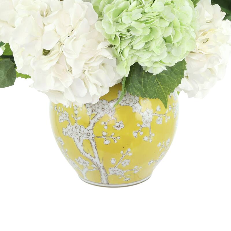 Centerpiece with Hydrangeas and Lilac - 18