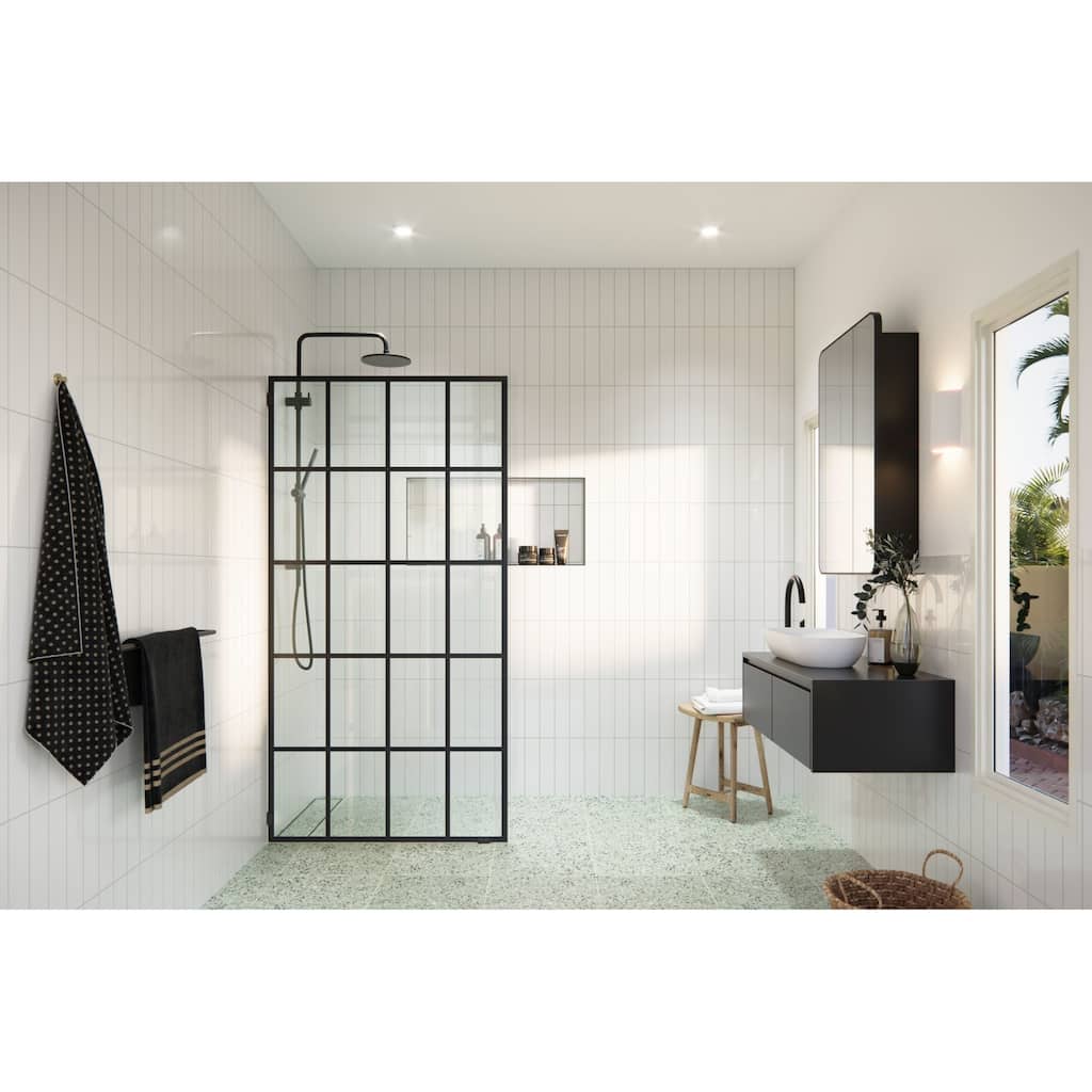 Glass Warehouse GW-FSS-38 Esprit 78" High x 38" Wide Shower Screen