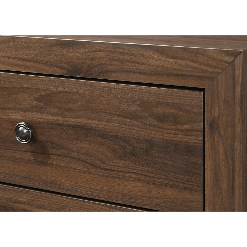 Linette Cherry Brown Panel Bed