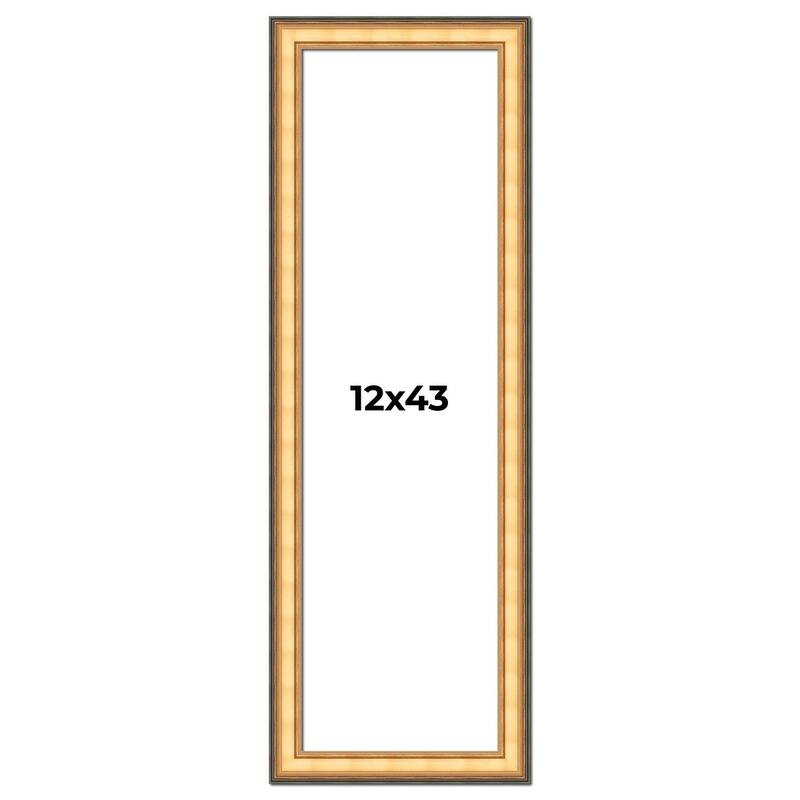 12x43 Frame Gold Plein Aire Solid Wood Picture Frame Width 2 Inches |