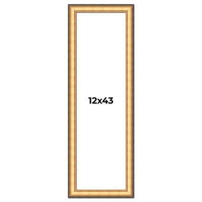 12x43 Frame Gold Plein Aire Solid Wood Picture Frame Width 2 Inches |
