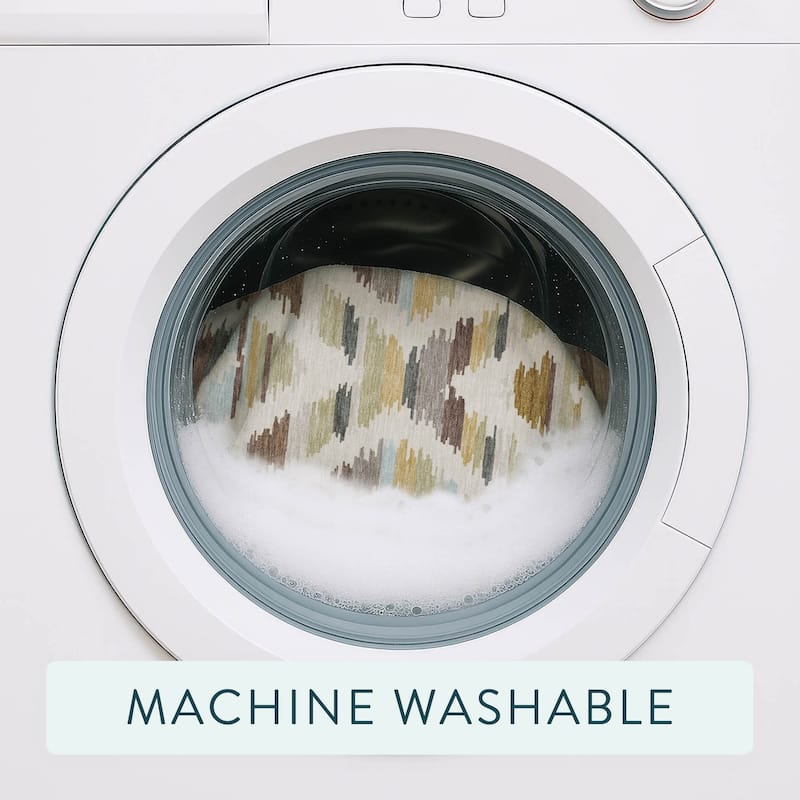 Machine Washable Indoor/ Outdoor Global Diamdon Chantille Rug