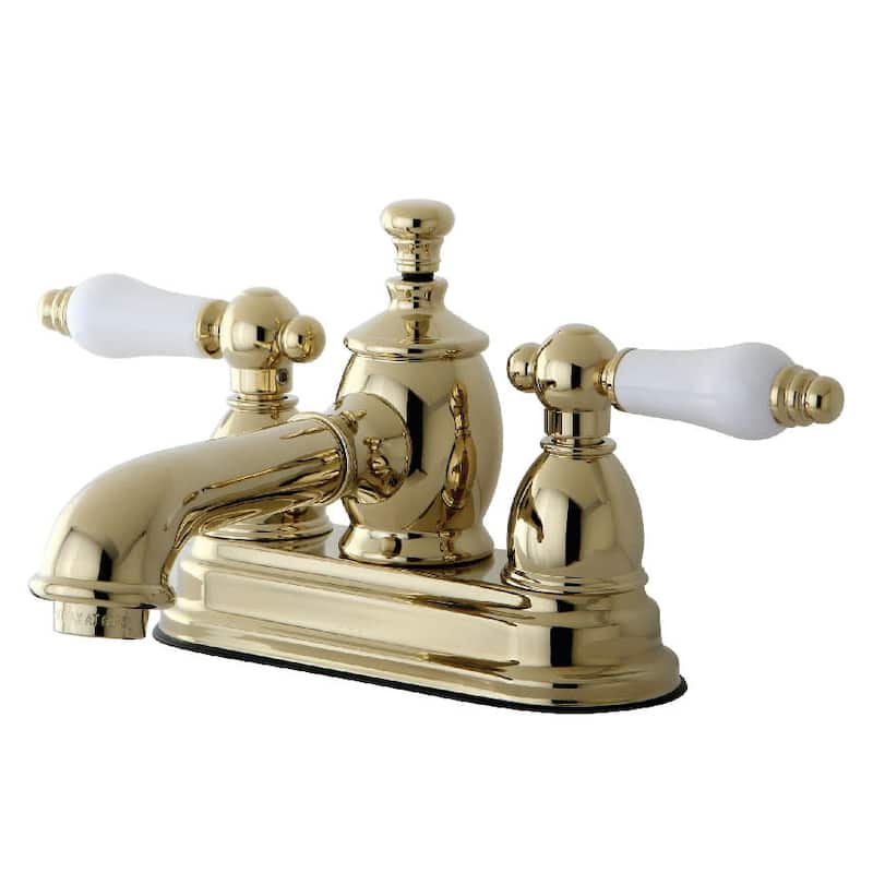 Kingston Brass English Country 1.2 GPM Centerset Bathroom Faucet with - Polished Brass