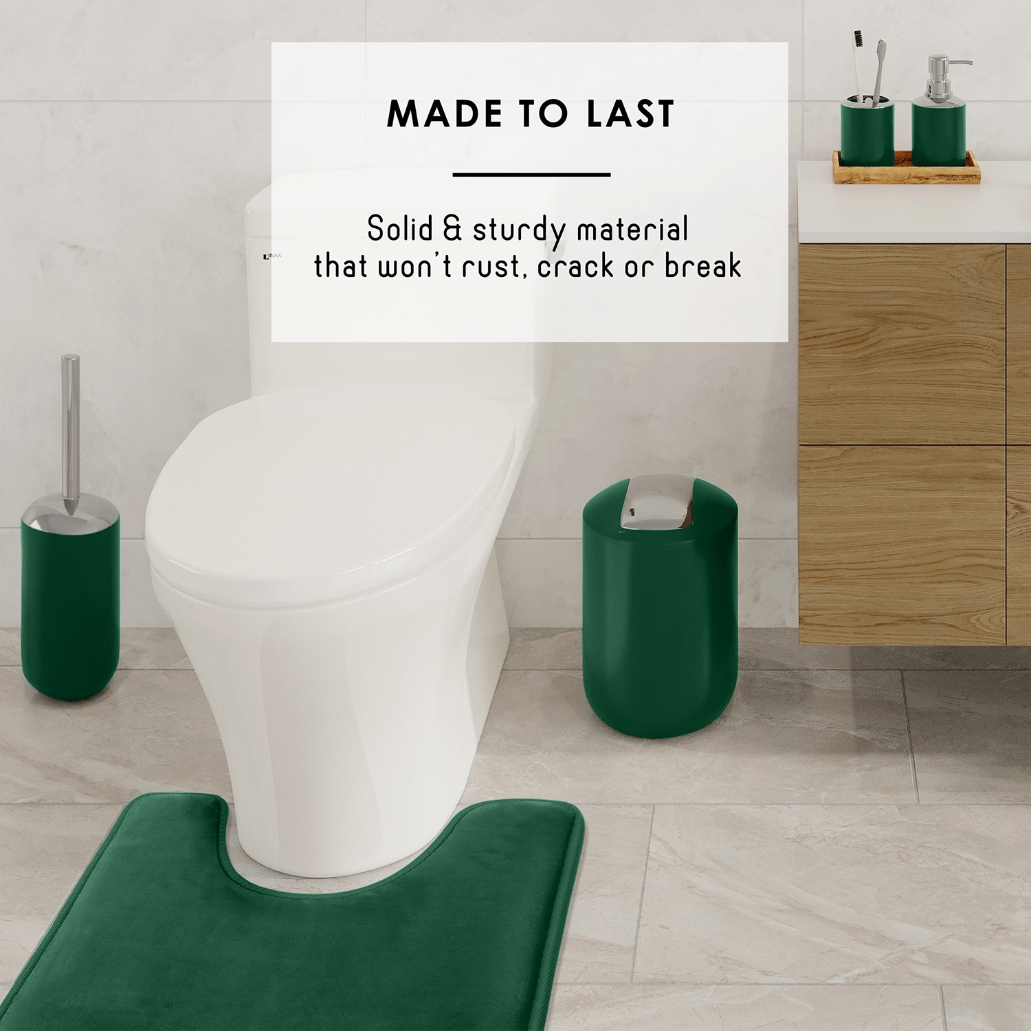 Clara Clark 20-Piece Complete Bathroom Accessories Set with Shower Curtain-image