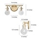 preview thumbnail 28 of 42, Modern 3-Light Gold Bathroom Vanity Light Organic Bulb Shape Glass Wall Sconce