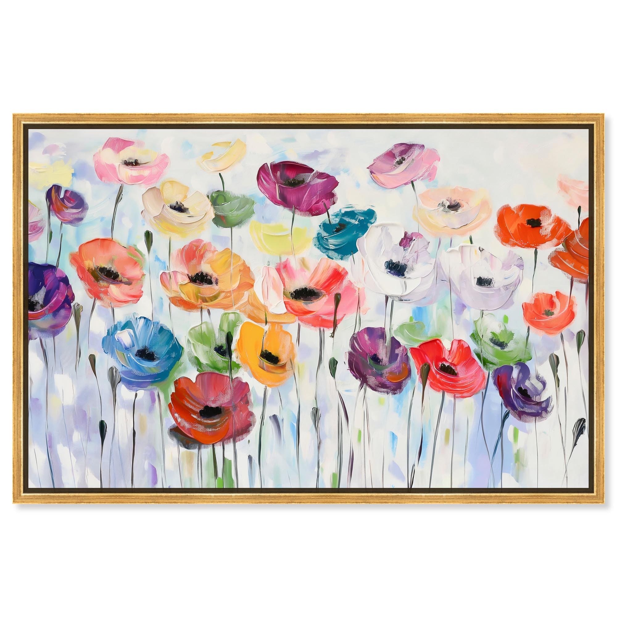Summer Blooms I Canvas Soft Floral Art by Art Remedy