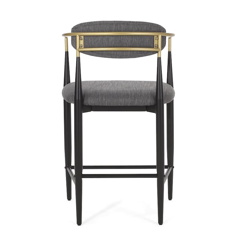 Christopher Knight Home Elmore Fabric and Iron 25-Inch Tall Counter Stools (Set of 2)