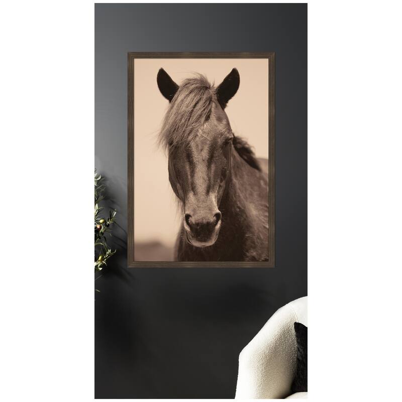 Kate and Laurel Equine Horse by Robert Cadloff Framed Wall Art Print