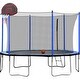 preview thumbnail 13 of 18, 12Ft Trampoline with Basketball Hoop Inflator and Ladder, Kids Family Recreational Trampoline for Backyard