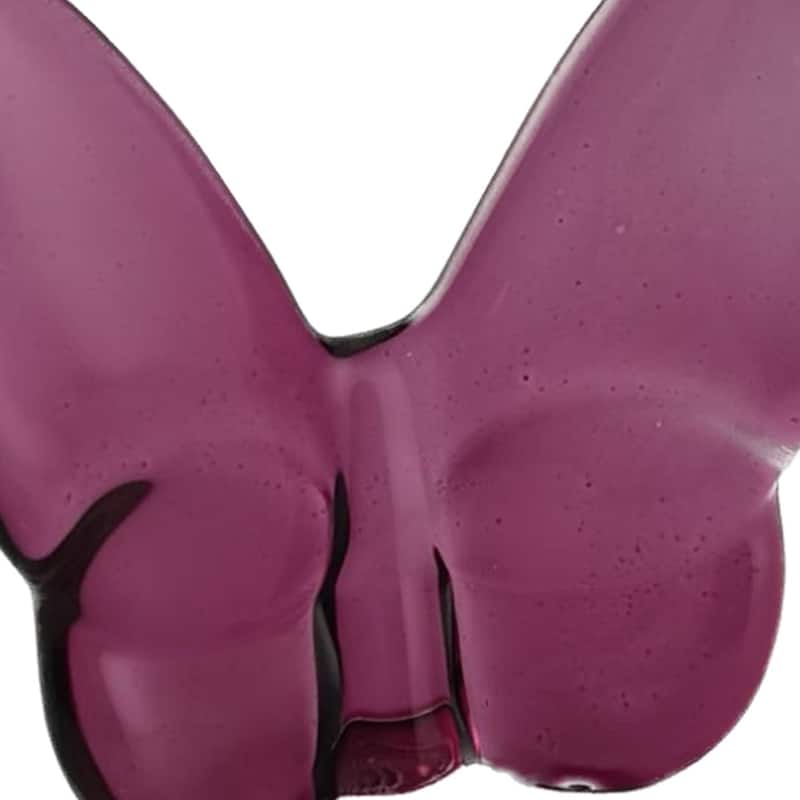 HomeRoots 3" Plum Crystal Butterfly Figurine Tabletop Sculpture
