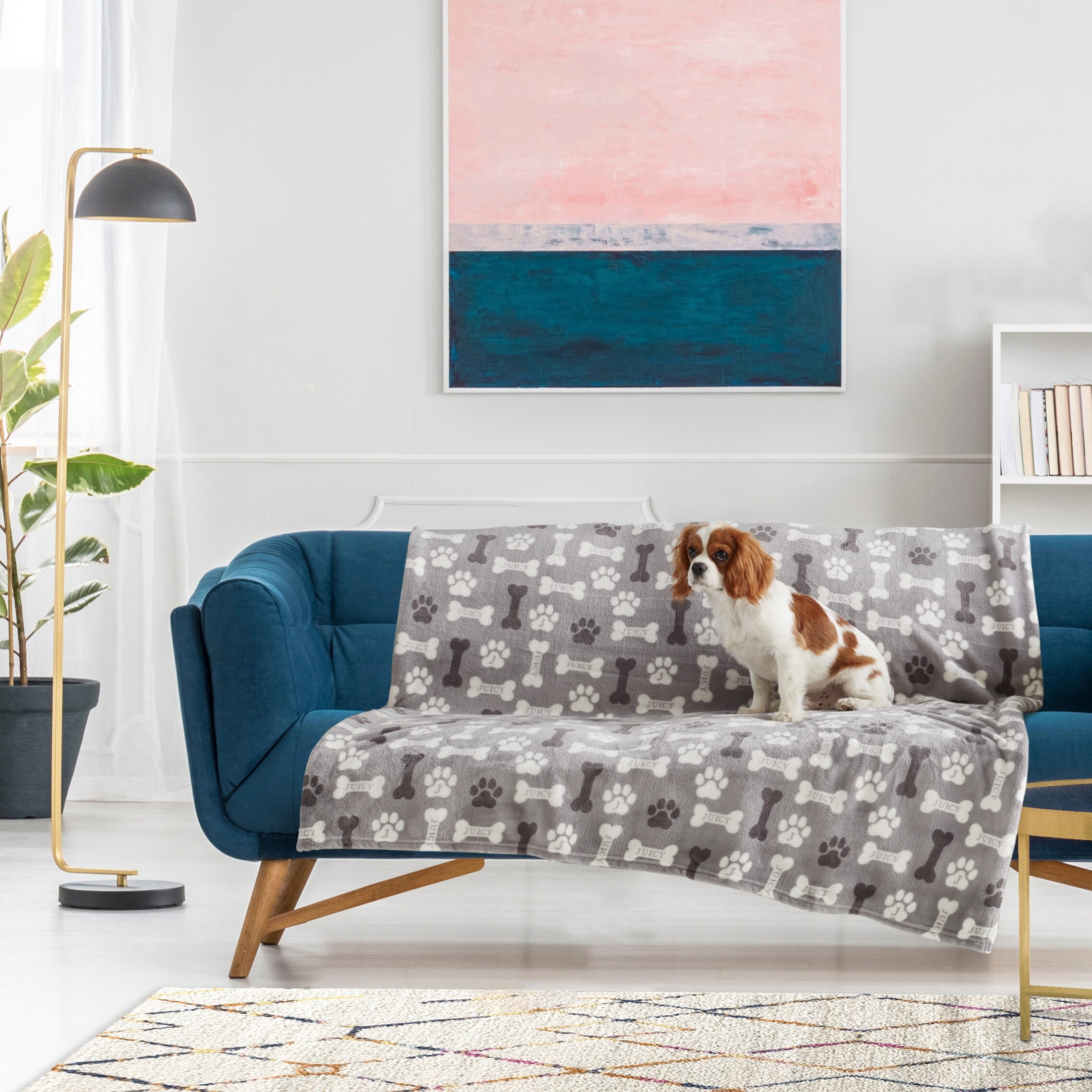 Dog print blankets and throws outlet