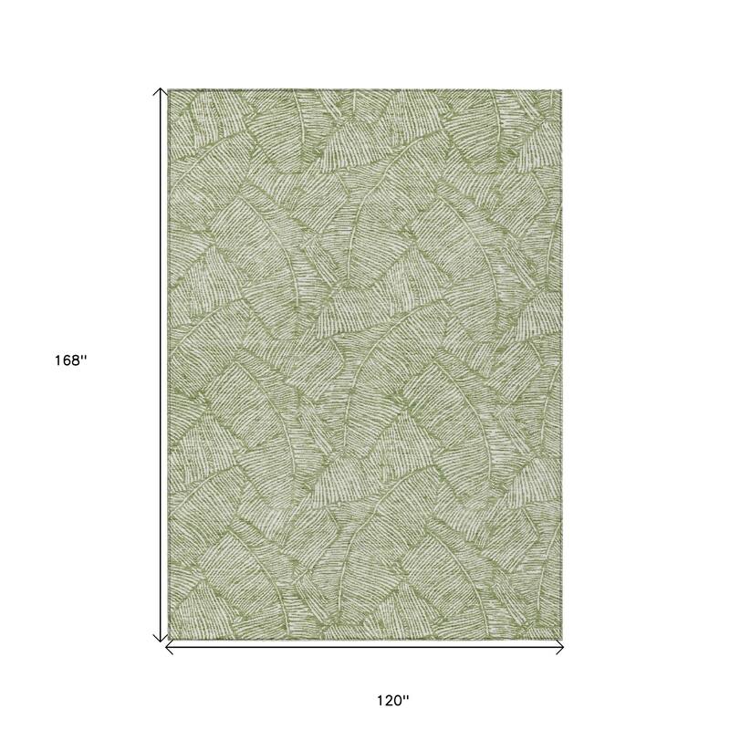 HomeRoots Floral Transitional Rectangle Outdoor Rug