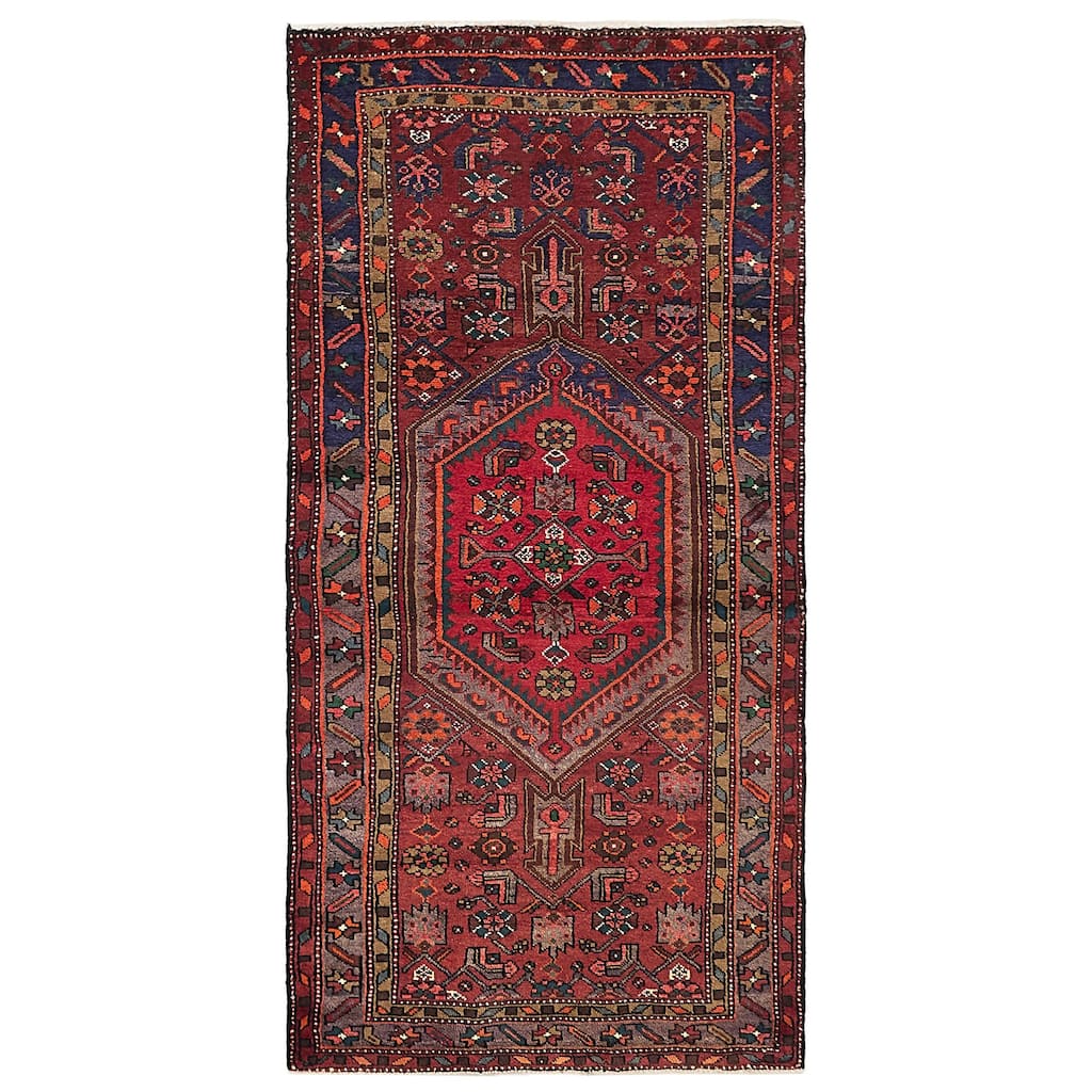 ECARPETGALLERY Hand-knotted Andelz Dark Red Wool Rug - 3'3 x 6'8