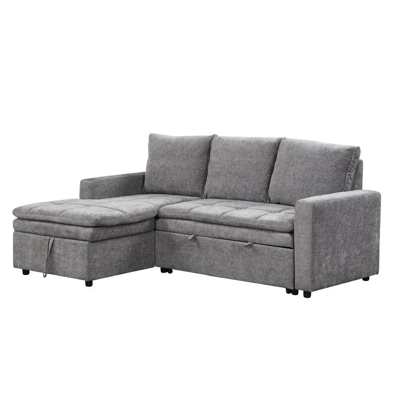 Versatile Sectional Sofa Bed with Chaise, Storage, and Easy Assembly