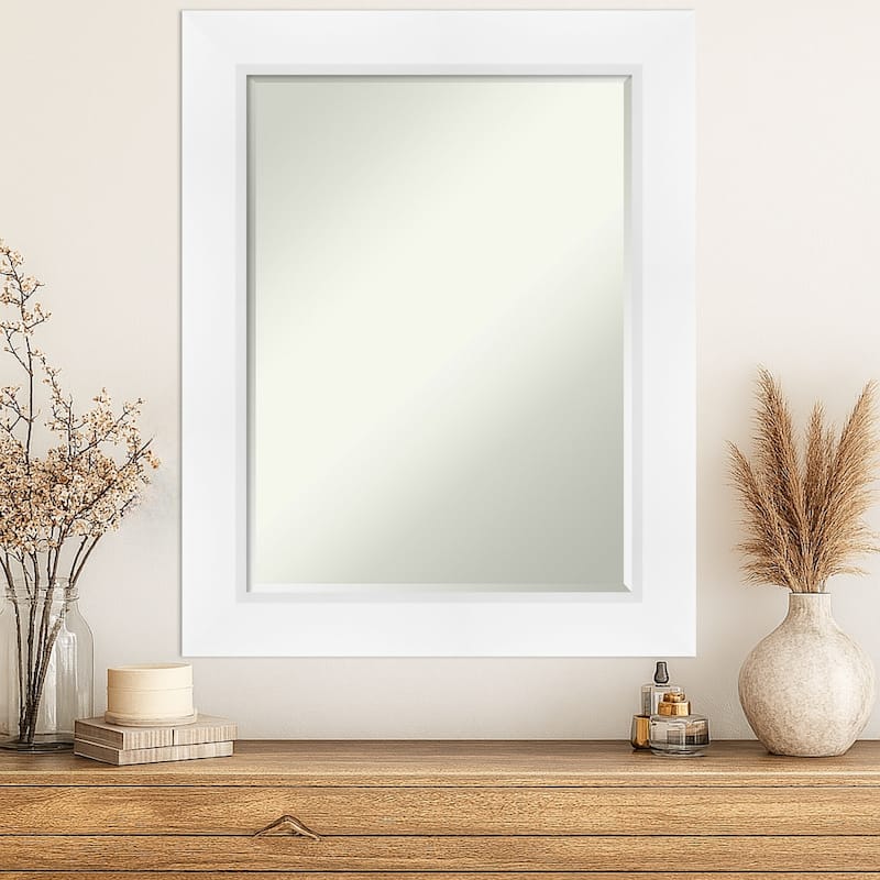 Sloped Half-Inch-Bevel Framed Wall Mirror