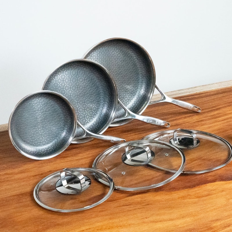 DiamondClad 6pc Hybrid Nonstick Frying Pan Cookware Set