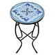 preview thumbnail 22 of 31, Costway Mosaic Side Table Accent Table Round Balcony Bistro End Table