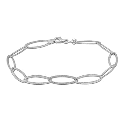 Miadora 6.5mm Oval Link Bracelet Sterling Silver-8 in