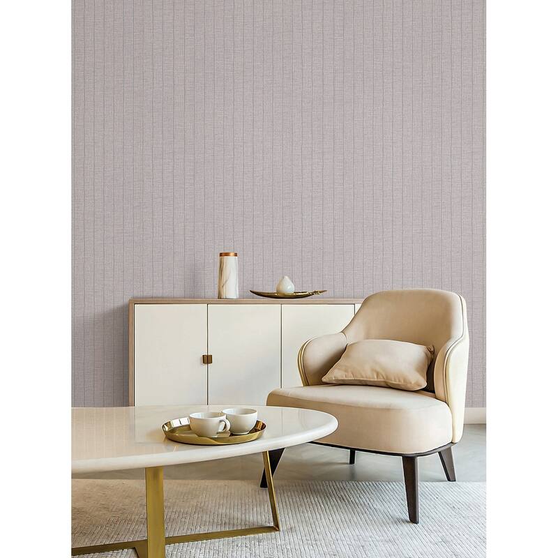 York Wallcoverings Cording Stripe Dove Grey Wallpaper