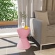 preview thumbnail 90 of 143, Boyd Round Side Table with Ribbed Design Base - Accent Hourglass End Table with Removable Lid for Living Room & Bedroom