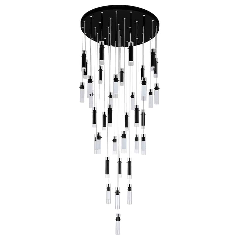 Olinda LED Integrated Black Chandelier