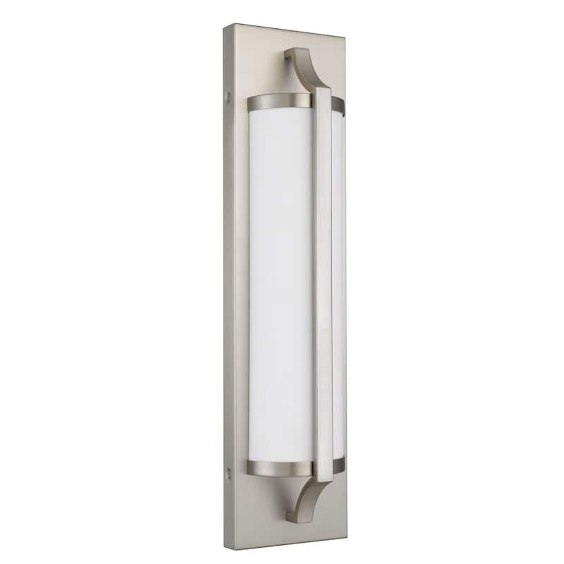 Integrated LED Bathroom Vanity Light Bar - 20.87" W x 7.09" D x 5.91" H - Brushed Nickel