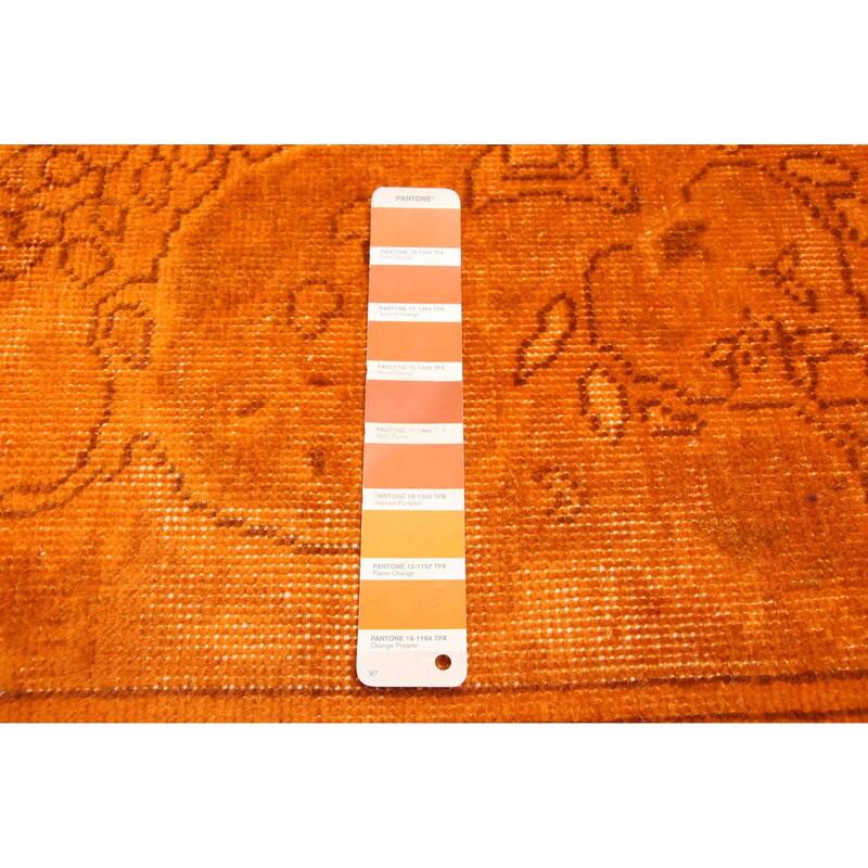 ECARPETGALLERY Hand-knotted Color Transition Orange Wool Rug - 6'6 x 9'2