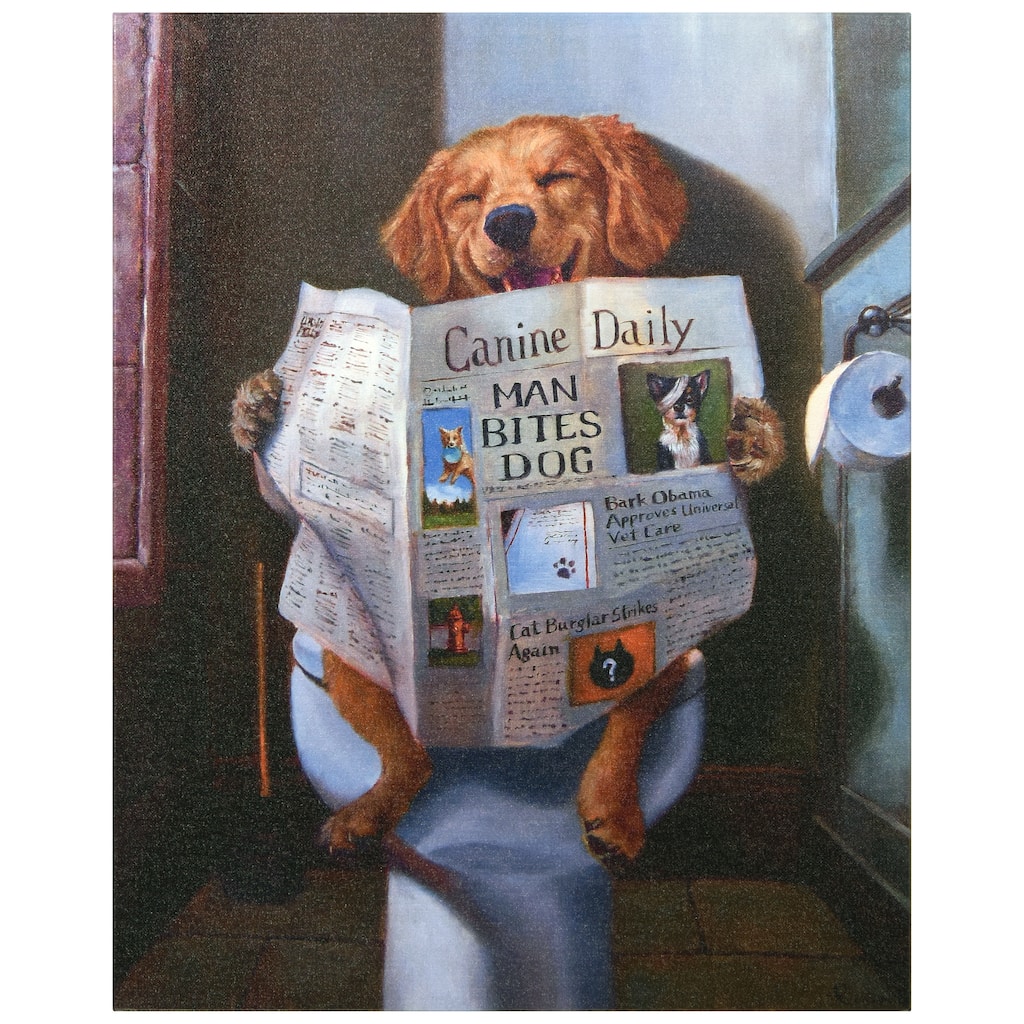'Dog Gone Funny" Dog Wall Art Graphic Art Print on Wrapped Canvas