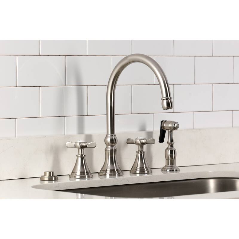Kingston Brass KS279.BEXBS Essex 1.8 GPM Widespread Kitchen Faucet