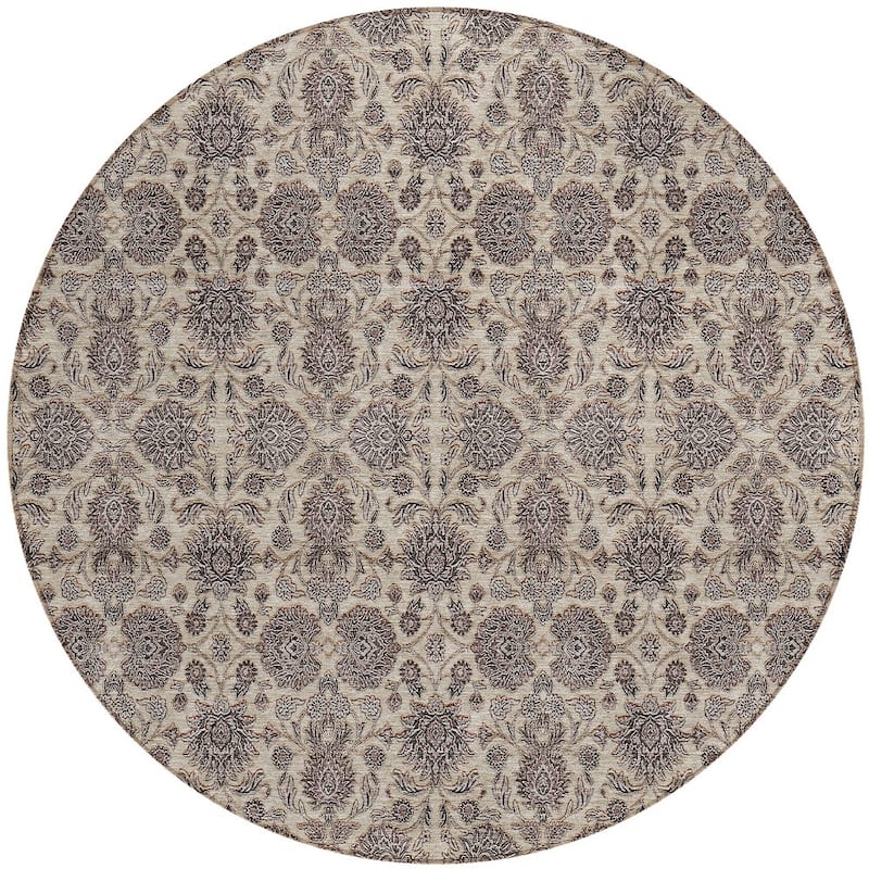 HomeRoots Floral Transitional Rectangle Outdoor Rug