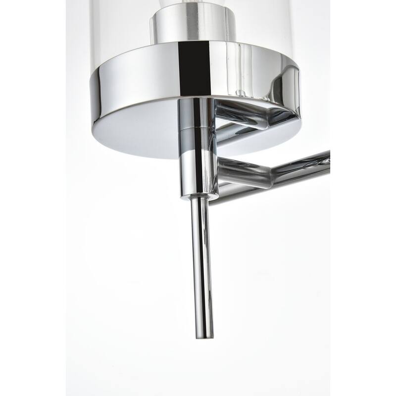 Bento 1 Light Black and Clear Bath Sconce