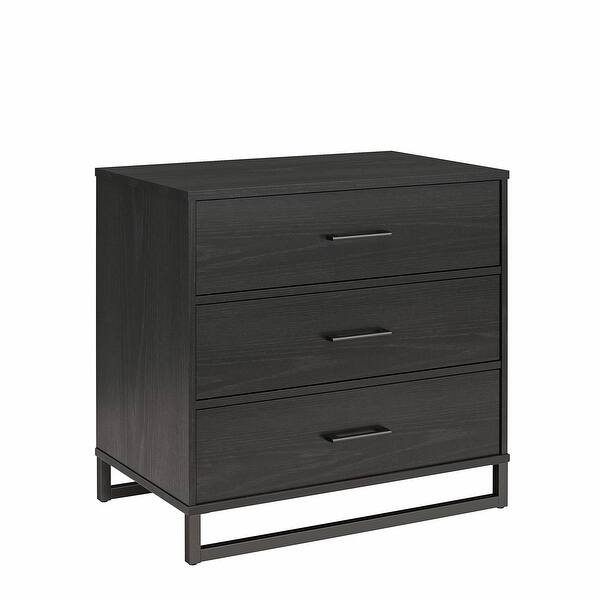 ameriwood black dresser Ameriwood Home Fulton Black Oak 3 Drawer Dresser - Bed Bath & Beyond