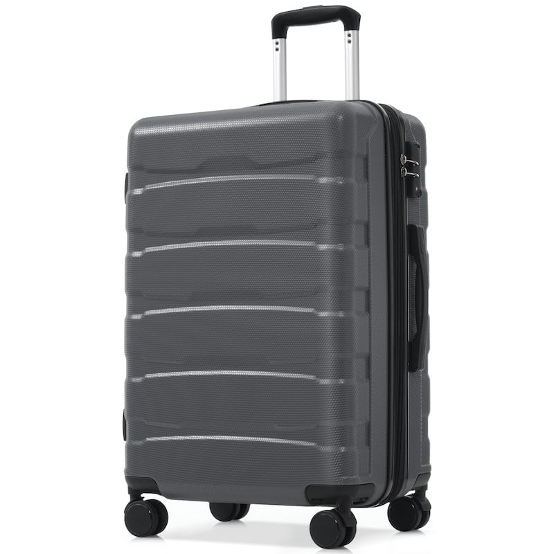 24" Hardshell ABS Expandable Suitcase with Spinner Wheels & TSA Lock